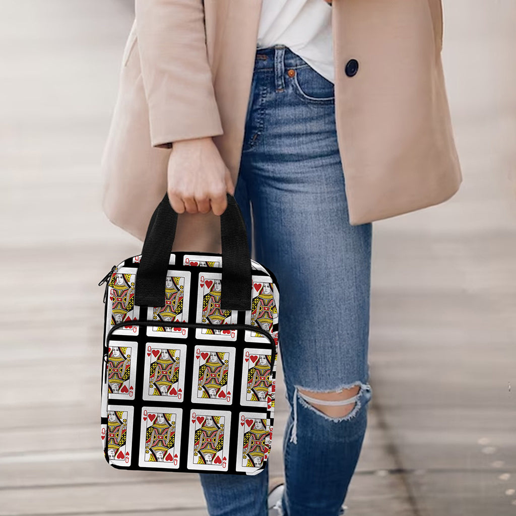 Queen Of Hearts Pattern Print Bible Tote Bag