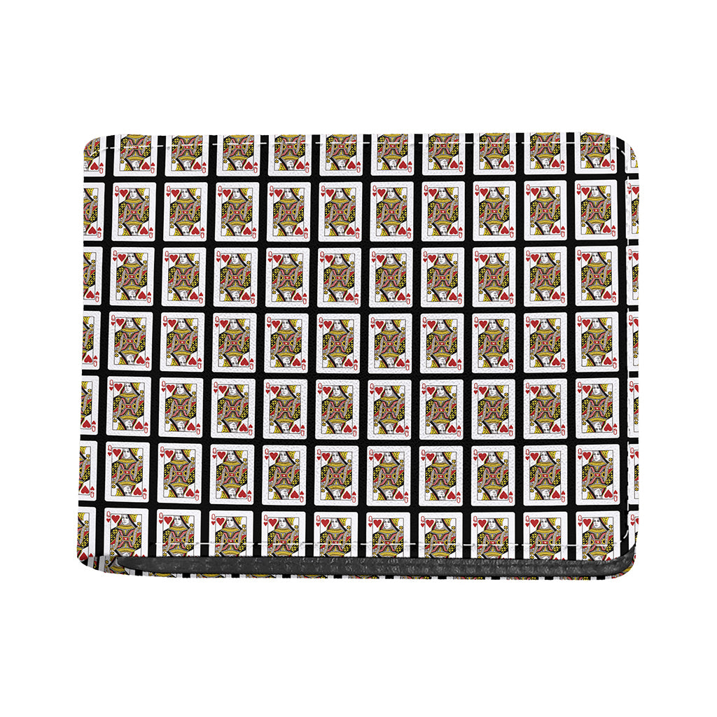 Queen Of Hearts Pattern Print Bifold Wallet
