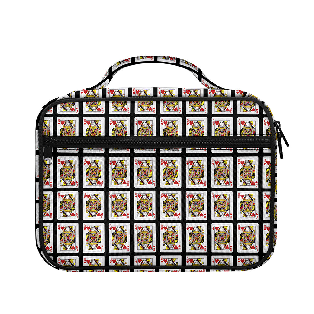 Queen Of Hearts Pattern Print Briefcase Bible Bag