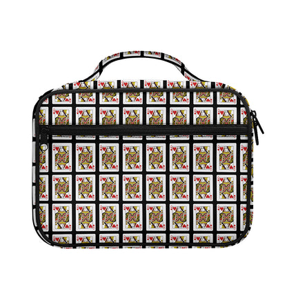 Queen Of Hearts Pattern Print Briefcase Bible Bag