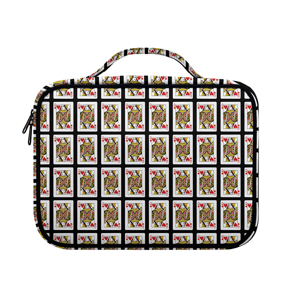 Queen Of Hearts Pattern Print Briefcase Bible Bag