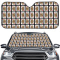 Queen Of Hearts Pattern Print Car Windshield Sun Shade