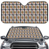 Queen Of Hearts Pattern Print Car Windshield Sun Shade