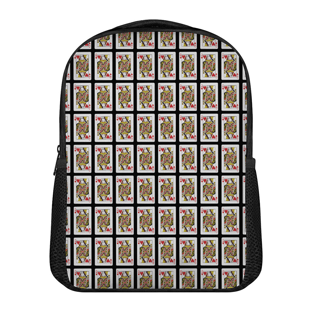 Queen Of Hearts Pattern Print Casual Backpack