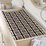 Queen Of Hearts Pattern Print Changing Pad Cover