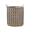 Queen Of Hearts Pattern Print Collapsible Laundry Basket