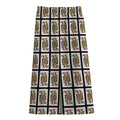 Queen Of Hearts Pattern Print Cotton Front Slit Maxi Skirt