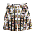 Queen Of Hearts Pattern Print Cotton Shorts