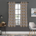 Queen Of Hearts Pattern Print Grommet Curtain Panels