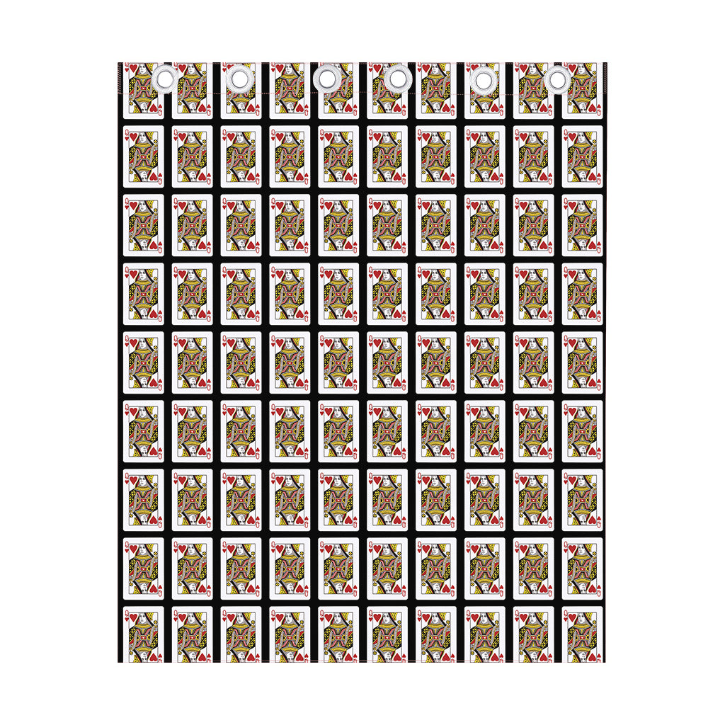 Queen Of Hearts Pattern Print Curtain