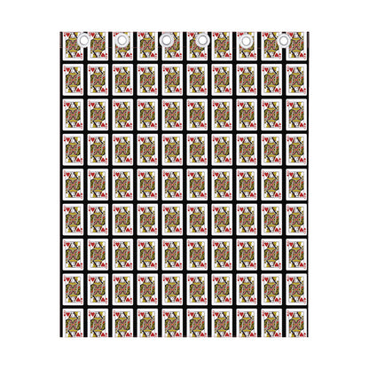 Queen Of Hearts Pattern Print Curtain