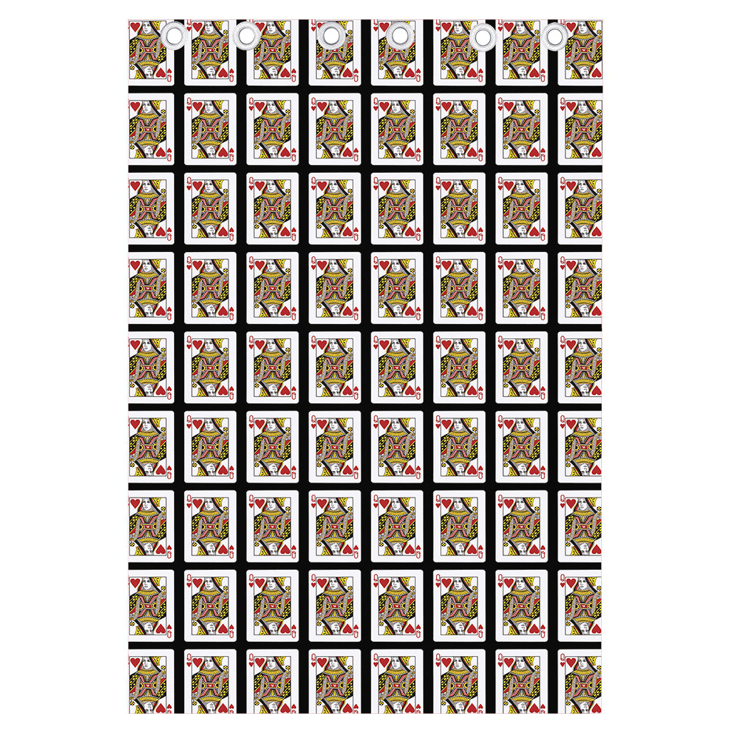 Queen Of Hearts Pattern Print Curtain