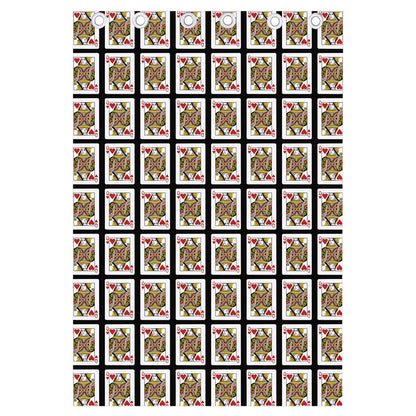 Queen Of Hearts Pattern Print Curtain