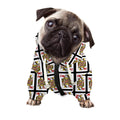 Queen Of Hearts Pattern Print Dog Zip Up Hoodie