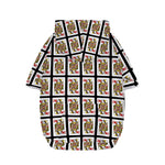 Queen Of Hearts Pattern Print Dog Zip Up Hoodie
