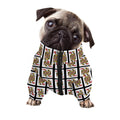 Queen Of Hearts Pattern Print Dog Zip Up Jacket