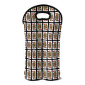 Queen Of Hearts Pattern Print Double Neoprene Wine Tote