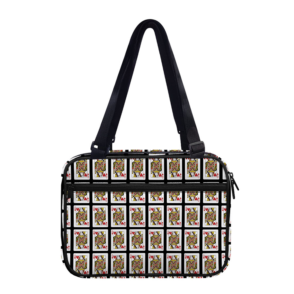 Queen Of Hearts Pattern Print Double Strap Bible Bag