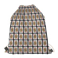 Queen Of Hearts Pattern Print Drawstring Bag