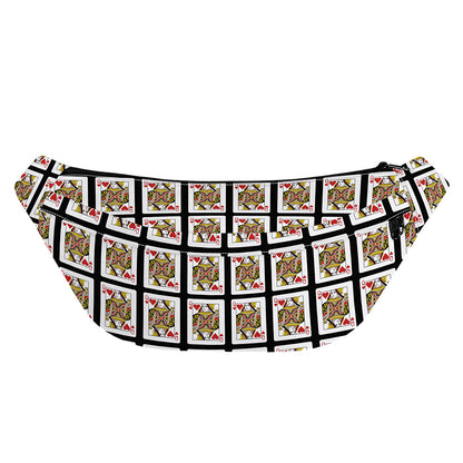 Queen Of Hearts Pattern Print Fanny Pack