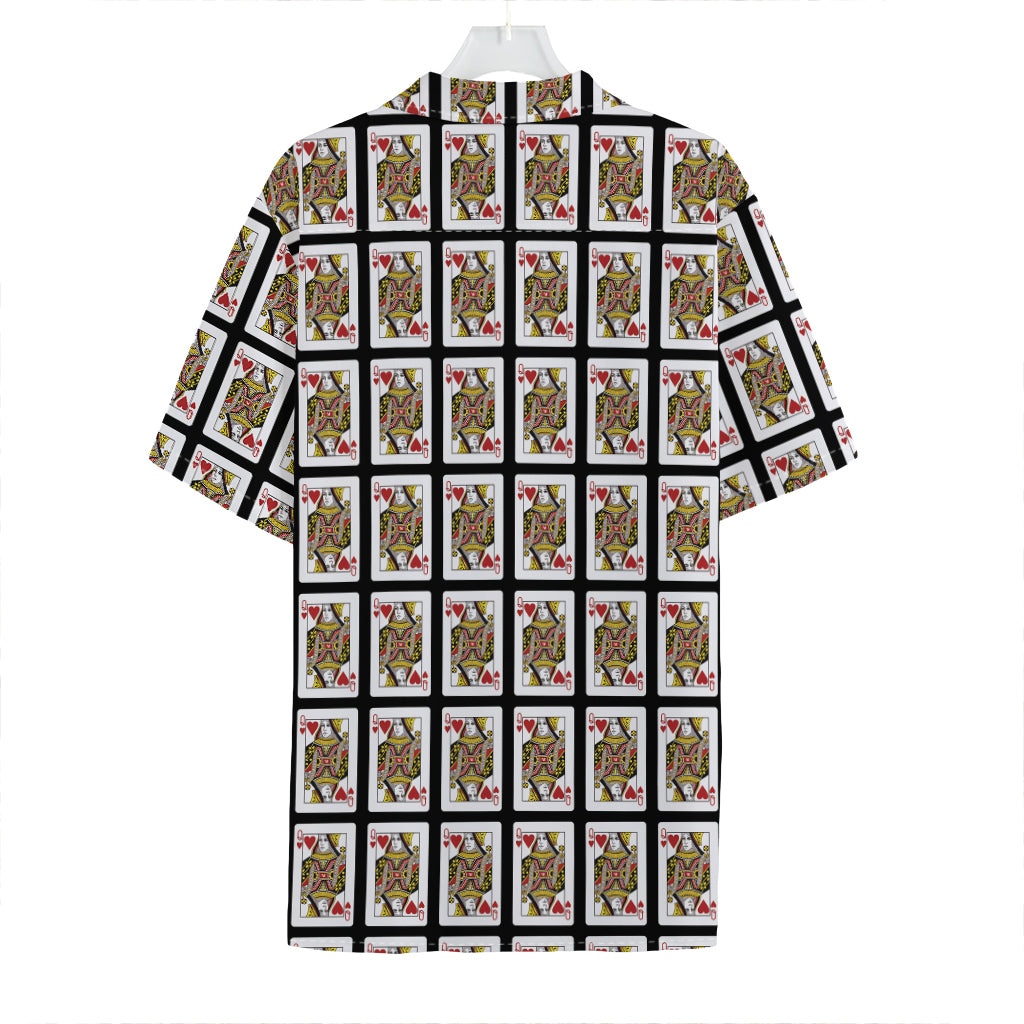Queen Of Hearts Pattern Print Hawaiian Shirt