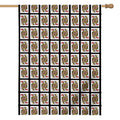 Queen Of Hearts Pattern Print House Flag