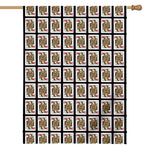 Queen Of Hearts Pattern Print House Flag