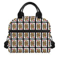 Queen Of Hearts Pattern Print Insulated Lunch Bag