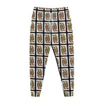 Queen Of Hearts Pattern Print Jogger Pants