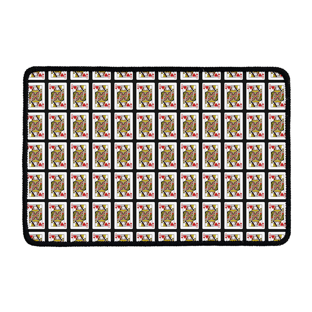 Queen Of Hearts Pattern Print Kitchen Mat