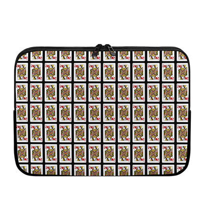 Queen Of Hearts Pattern Print Laptop Sleeve