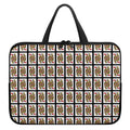 Queen Of Hearts Pattern Print Laptop Sleeve With Handle