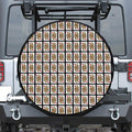 Queen Of Hearts Pattern Print Leather Spare Tire Cover