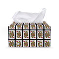 Queen Of Hearts Pattern Print Leather Tissue Box Cover