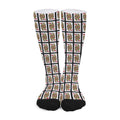 Queen Of Hearts Pattern Print Long Socks