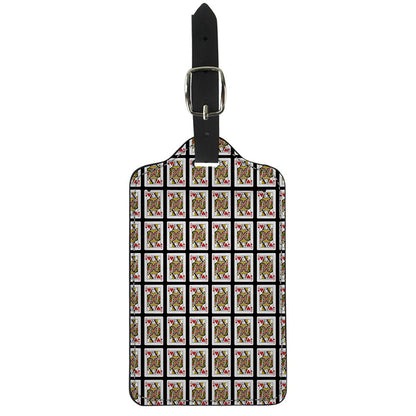 Queen Of Hearts Pattern Print Luggage Tag