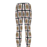 Queen Of Hearts Pattern Print Men's leggings
