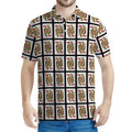Queen Of Hearts Pattern Print Men's Polo Shirt