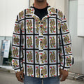 Queen Of Hearts Pattern Print Men's Shirt Jacket