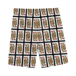 Queen Of Hearts Pattern Print Men's Sports Shorts