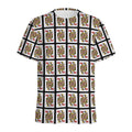 Queen Of Hearts Pattern Print Men's Athletic T-Shirt