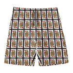 Queen Of Hearts Pattern Print Men's Swim Trunks