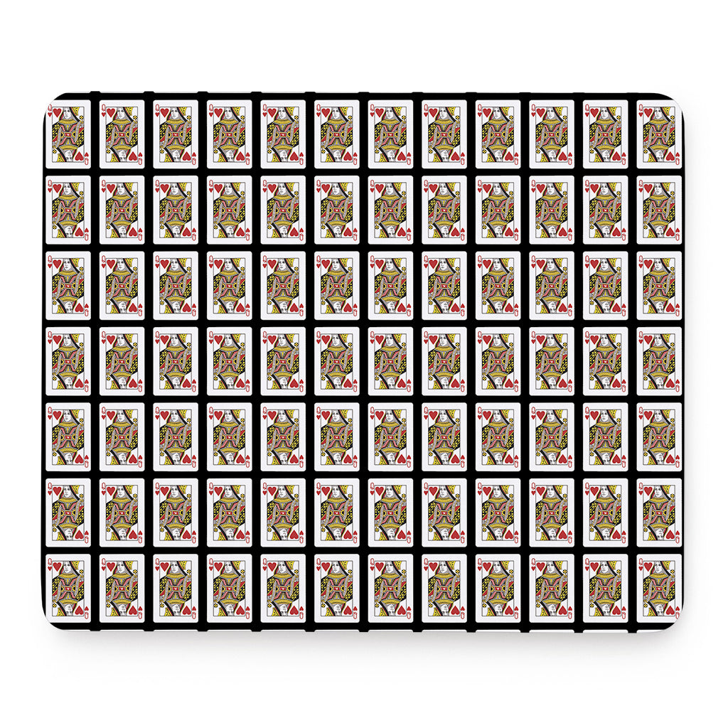 Queen Of Hearts Pattern Print Mouse Pad