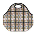 Queen Of Hearts Pattern Print Neoprene Lunch Bag