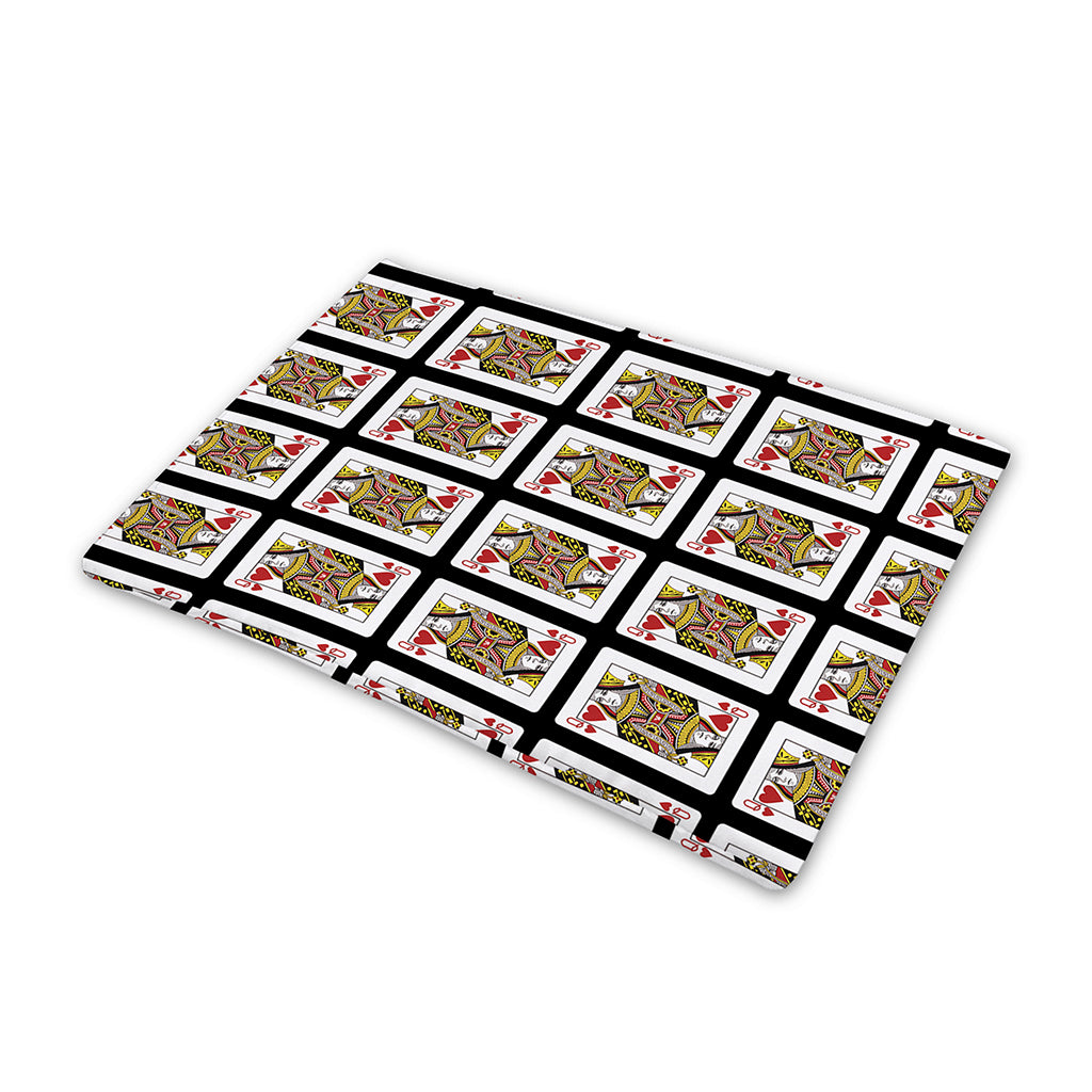 Queen Of Hearts Pattern Print Pet Cooling Mat Cover