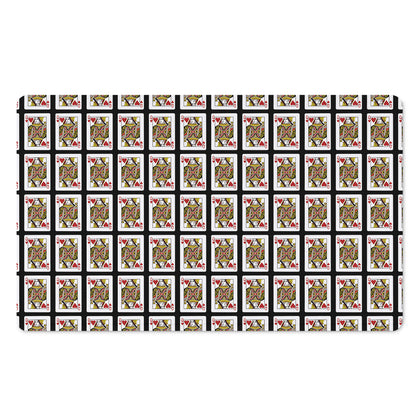 Queen Of Hearts Pattern Print Polyester Doormat