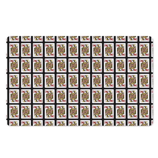 Queen Of Hearts Pattern Print Polyester Doormat
