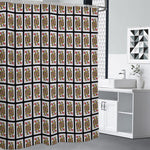 Queen Of Hearts Pattern Print Premium Shower Curtain