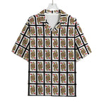Queen Of Hearts Pattern Print Rayon Hawaiian Shirt