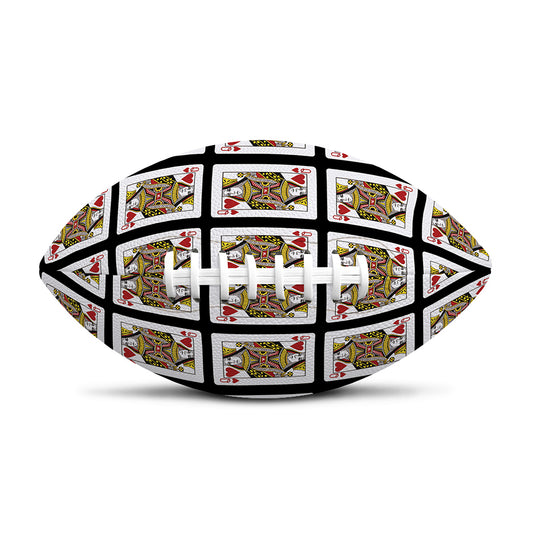 Queen Of Hearts Pattern Print Rugby Ball